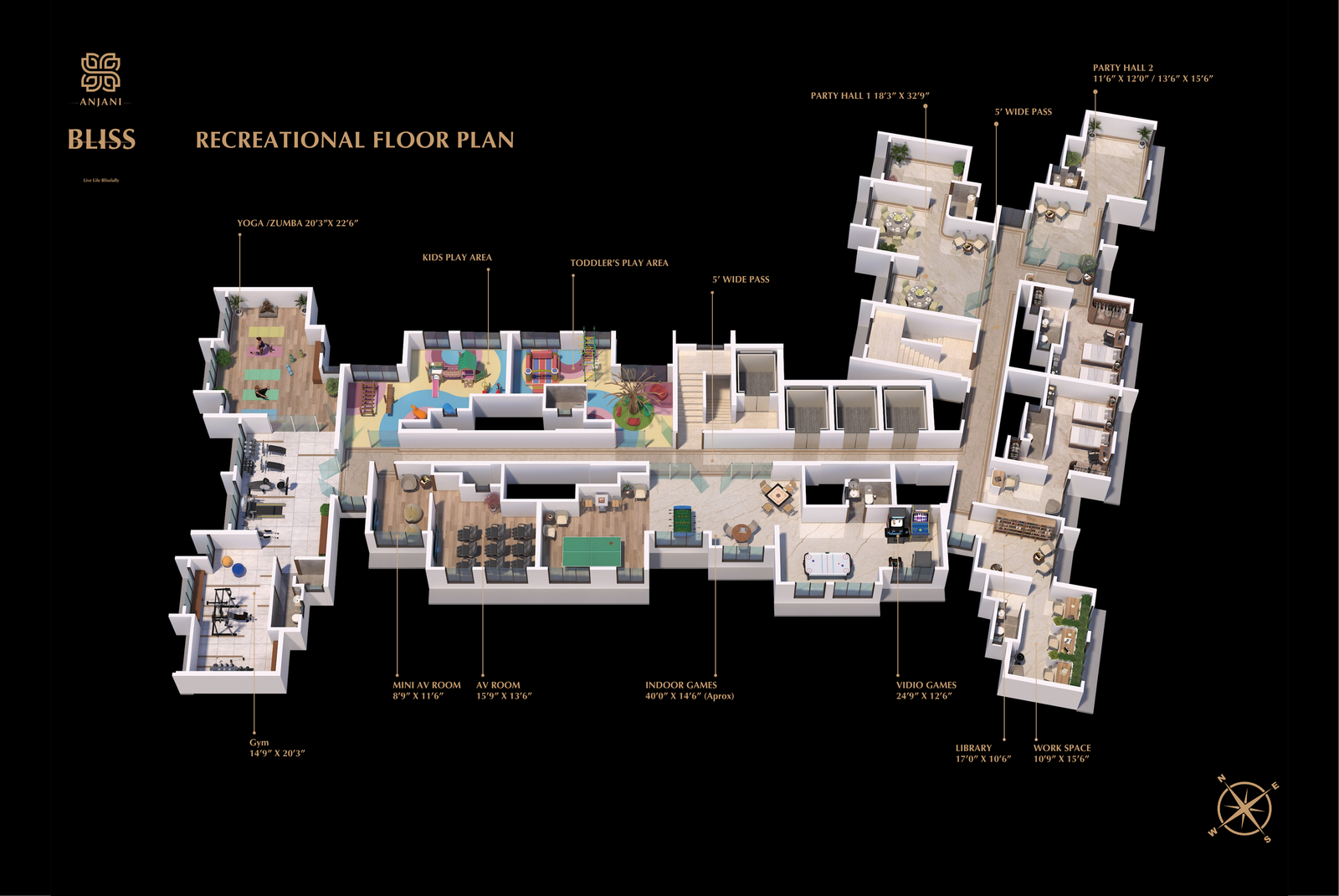 anjani bliss Amenities floor plan Layout image